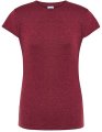 Goedkope Dames T-shirt JHK Regular Comfort Burgundy Heather